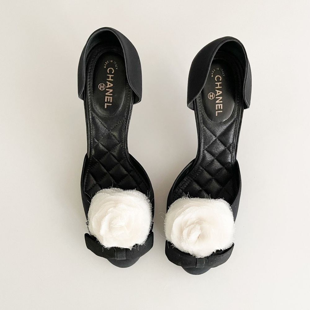 Chanel Camellia d’Orsay pumps